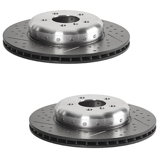 Brembo Brake Pads and Rotors Kit - Front and Rear (340mm/345mm) (Low-Met)